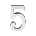 M Marcus Heritage Brass Numeral 5 - Concealed Fix 76mm